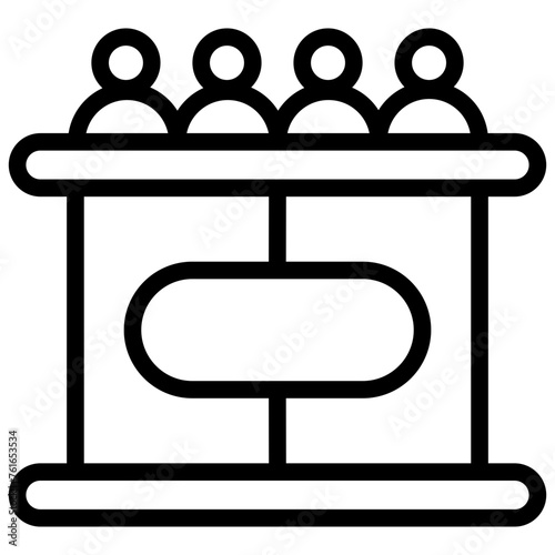 attorney law outline icon