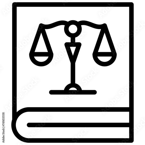attorney law outline icon
