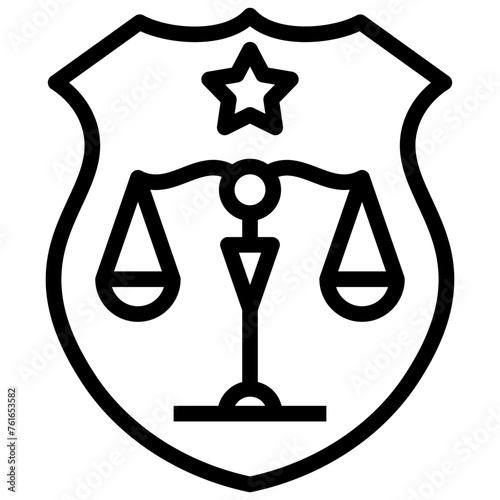 attorney law outline icon