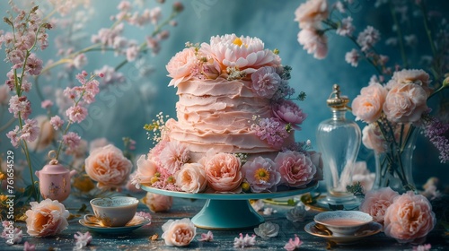 Dreamy Cake Fantasy, generative ai photo