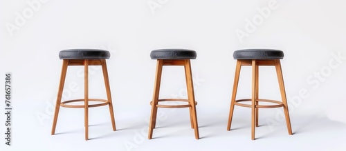 Stylish stool for home or cafe interior viewing from various angles.