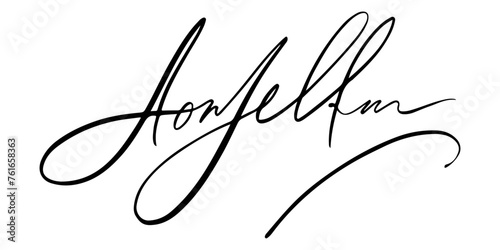 signature sample. sign vector