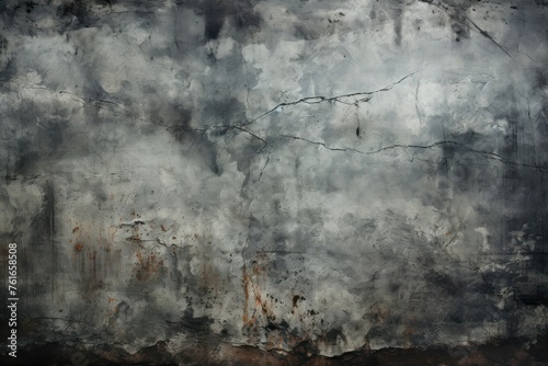 Dark Grunge Concrete Wall Abstract Texture Background Generative AI