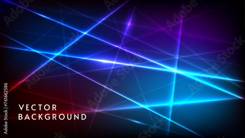 Vector background. Dark backdrop with bright neon lines. Design for wallpaper, background, banner, invitation.