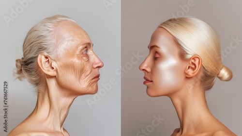 Striking Transformation: Aging Skin Rejuvenated with Effective Skincare