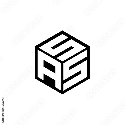 ASS letter logo design in illustration. Vector logo, calligraphy designs for logo, Poster, Invitation, etc.
