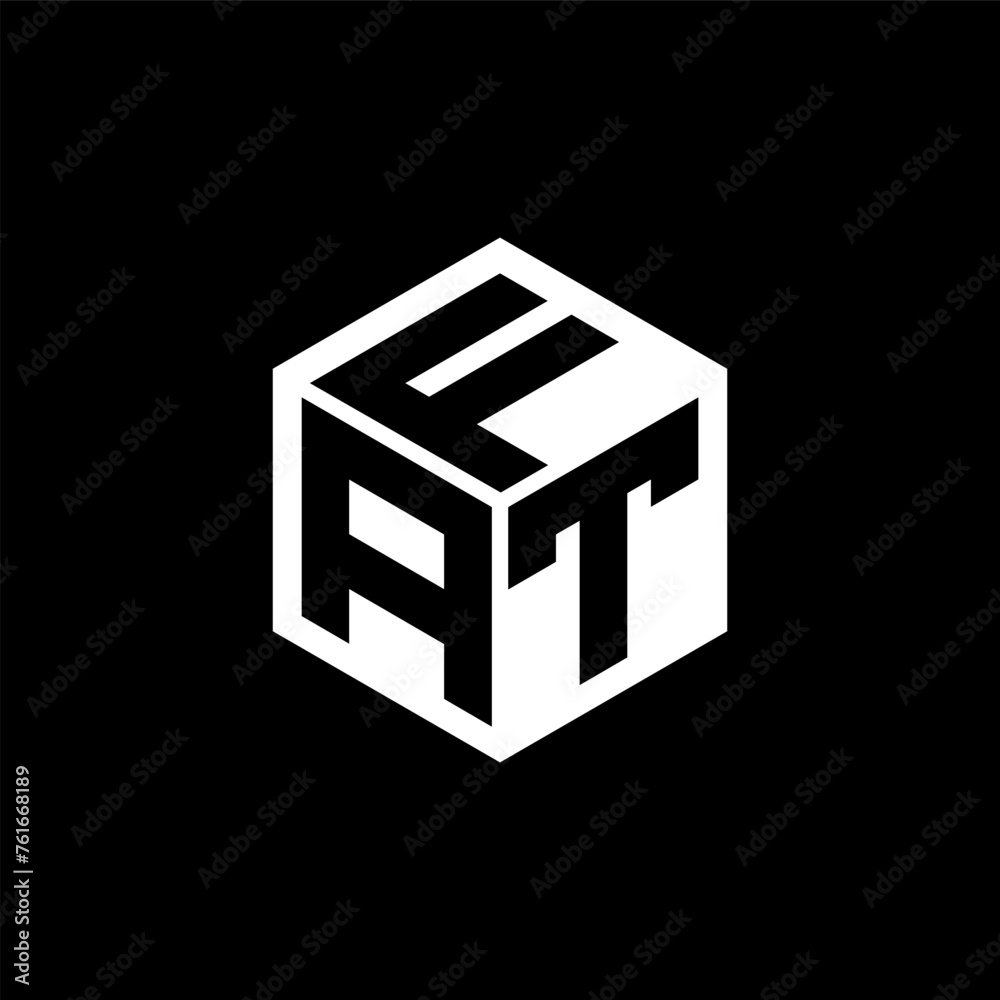 ATF letter logo design in illustration. Vector logo, calligraphy designs for logo, Poster, Invitation, etc. - obrazy, fototapety, plakaty 