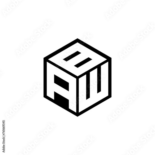 AWB letter logo design in illustration. Vector logo, calligraphy designs for logo, Poster, Invitation, etc. photo
