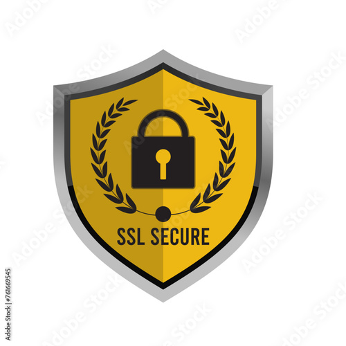 Secure SSL Encryption Logo, Secure Connection Icon Vector Illustration, SSL Certificate Icon, Secure SSL Encryption Vector Illustration 