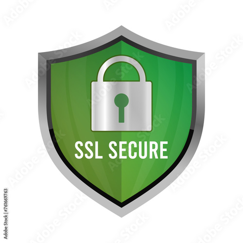 Secure SSL Encryption Logo, Secure Connection Icon Vector Illustration, SSL Certificate Icon, Secure SSL Encryption Vector Illustration 
