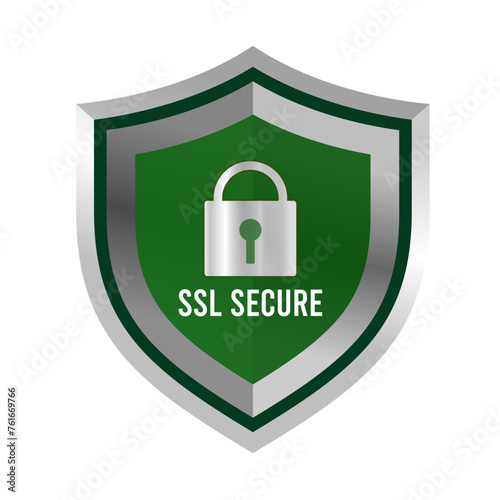 Secure SSL Encryption Logo, Secure Connection Icon Vector Illustration, SSL Certificate Icon, Secure SSL Encryption Vector Illustration 