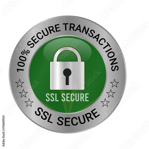 Secure SSL Encryption Logo, Secure Connection Icon Vector Illustration, SSL Certificate Icon, Secure SSL Encryption Vector Illustration 