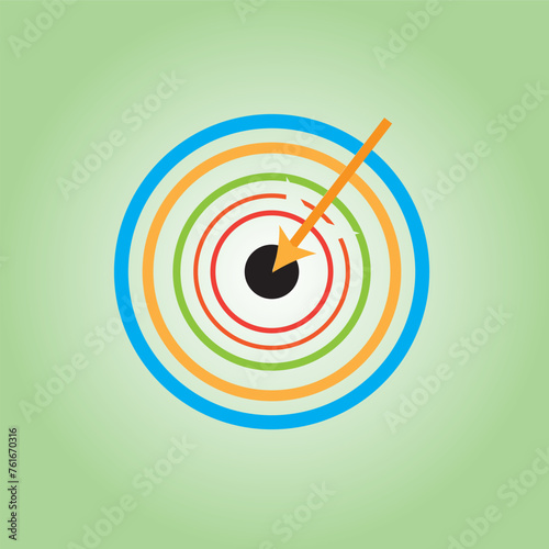 PrintA precisely aimed arrow finds its mark within the center of the target during a focused shooting session."