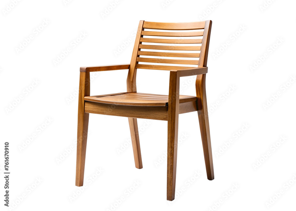 Wooden chair. isolated on transparent background.
