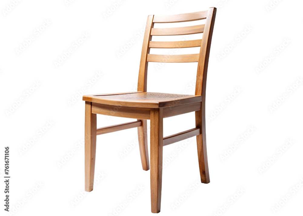 Wooden chair. isolated on transparent background.