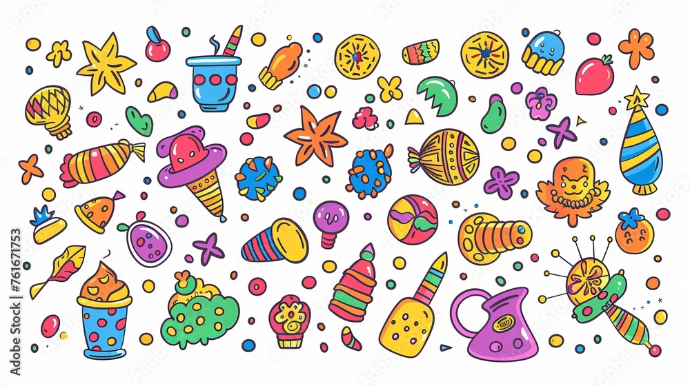 Colorful set of icons