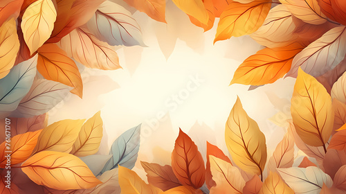Beautiful vintage autumn leaves background