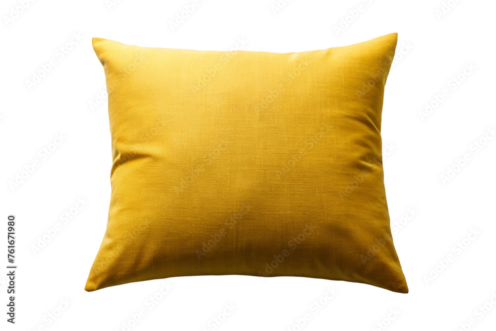 Soft yellow pillow. isolated on transparent background. Soft yellow pillow. isolated on transparent background.