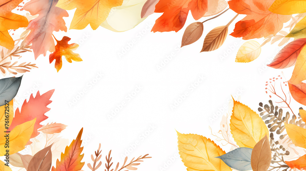 Watercolor abstract background autumn collection Watercolor abstract background autumn collection
