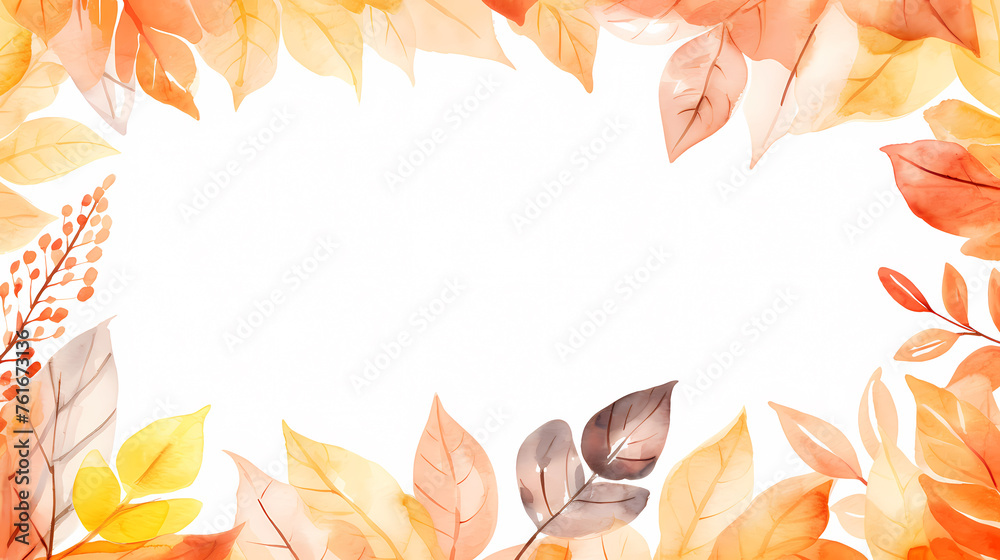 Watercolor abstract background autumn collection Watercolor abstract background autumn collection
