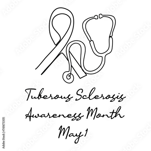 line art of Tuberous Sclerosis Awareness Month good for Tuberous Sclerosis Awareness Month celebrate. line art. illustration.