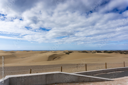Fototapeta Naklejka Na Ścianę i Meble -  Maspalomas Dunes on Gran Canary Island Spain.