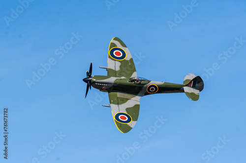 Quadro su tela A well preserved a Supermarine Spitfire IX fighter aircraft  from World War II