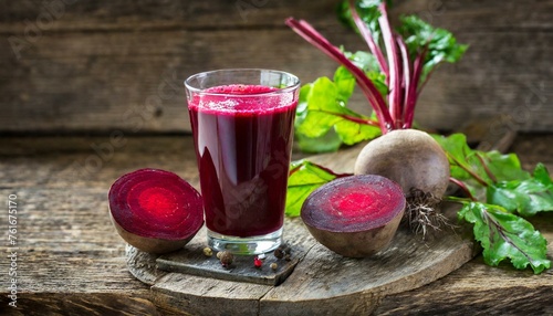 Beetroot Juice in Clear Glass