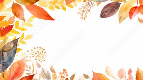 Watercolor abstract background autumn collection