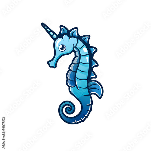 Seahorse Icon 2D Logo | No Background