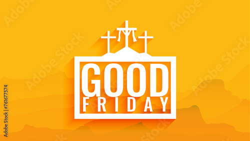 Fotografie good friday Orange graphics website banner, Good Friday Sale social media banner