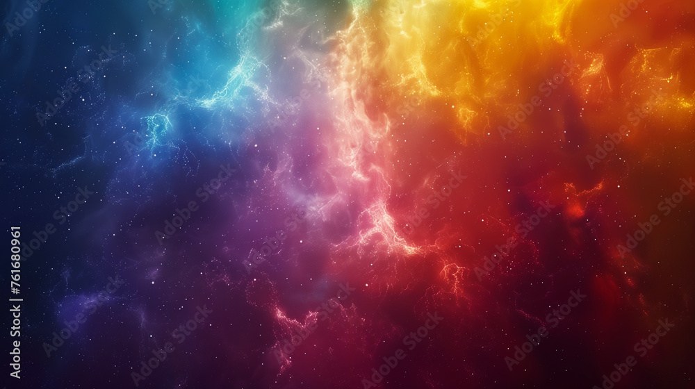 background with colorful, glowing space with galaxies