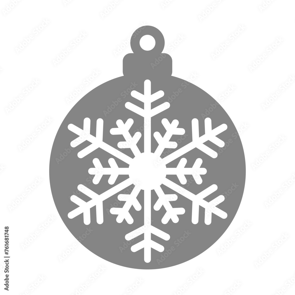 Vector flat illustration with Christmas tree ball. Christmas decoration template isolated SVG for Cricut Vector flat illustration with Christmas tree ball. Christmas decoration template isolated SVG for Cricut