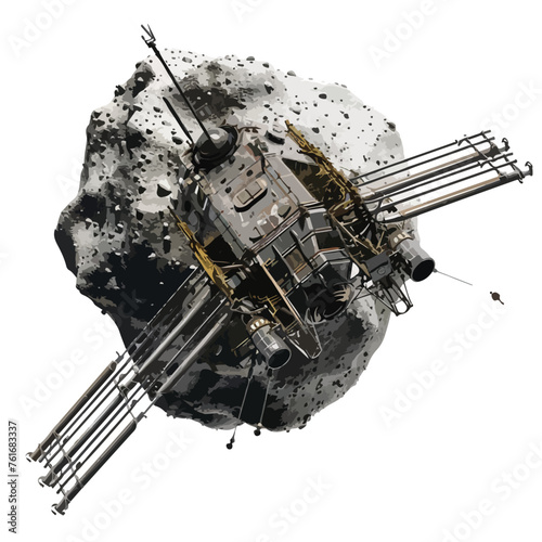 Spacecraft studying the composition of a Trojan aster