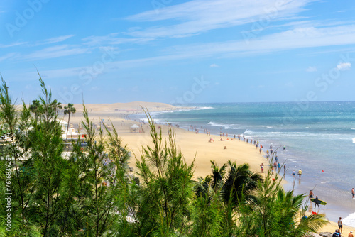 Dunes and Coastline of Maspalomas on Gran Canary Island