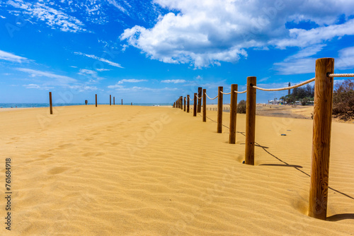 Dunes and Coastline of Maspalomas on Gran Canary Island