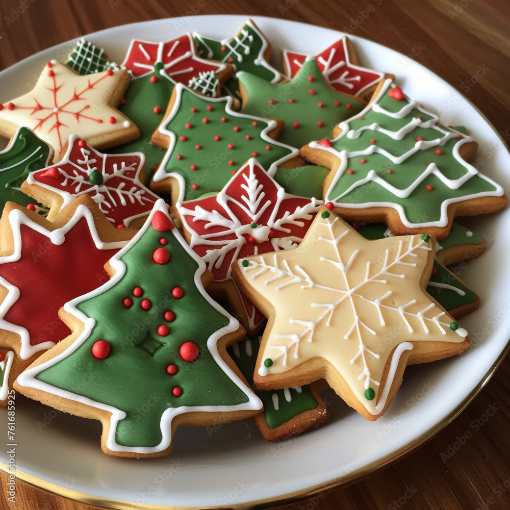 Christmas cookies. Image made by artificial intelligence.