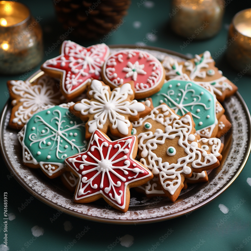 Christmas cookies. Image made by artificial intelligence. Christmas cookies. Image made by artificial intelligence.