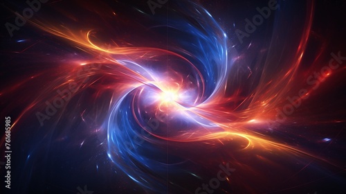 Abstract cosmic background presents an awesome explosion. A black star shines in the interstellar space wallpaper.
