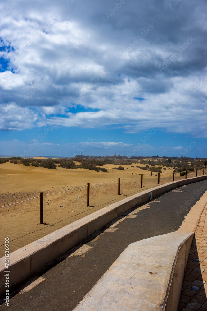 Dunes and Coastline of Maspalomas on Gran Canary Island