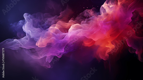 Colorful bokeh and smoke background