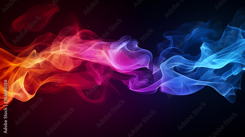 Fototapeta premium Colorful bokeh and smoke background