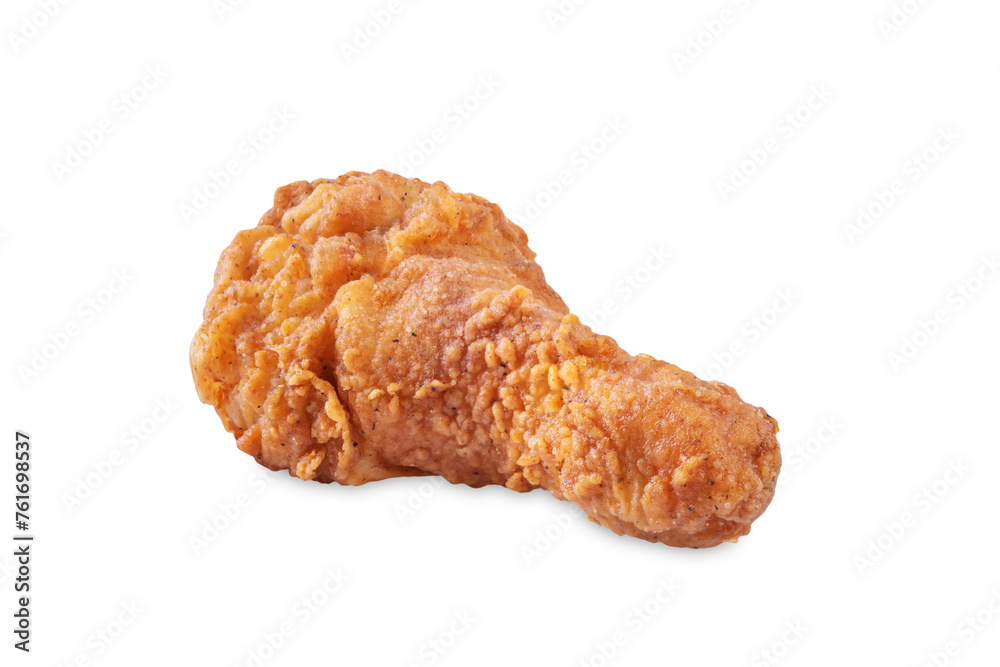 Spicy crusted chicken legs on a white isolated background Spicy crusted chicken legs on a white isolated background