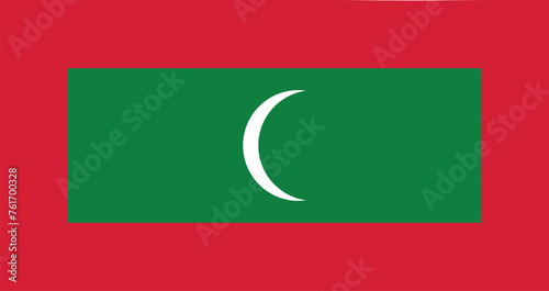 Flat Illustration of the Maldives national flag. Maldives flag design. Free Download Flat Illustration of the Maldives national flag. Maldives flag design. - GFXLoad