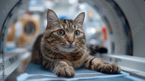 Cat Resting on Washing Machine © Emiliia