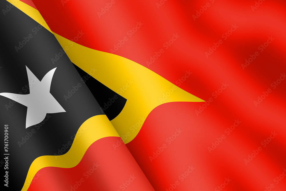 East Timor waving flag illustration East Timor waving flag illustration