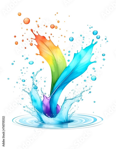 watercolor splash isolated on white