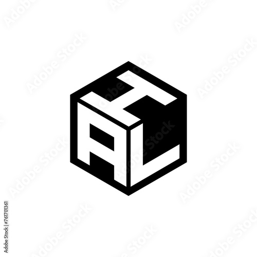 ALH letter logo design in illustration. Vector logo, calligraphy designs for logo, Poster, Invitation, etc. photo