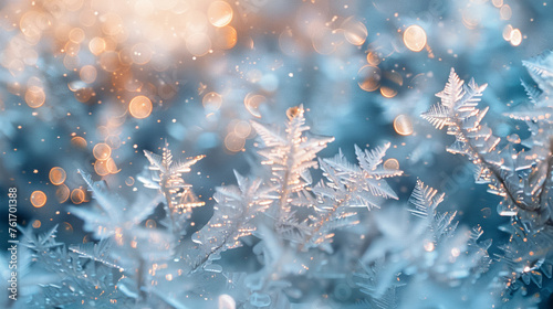 Snowy Winter Bokeh Background with Shimmering Sparkles  © @foxfotoco