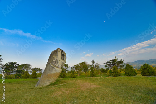 Palindo megalithic site in Indonesia's Bada Valley, Palu, Central Sulawesi photo